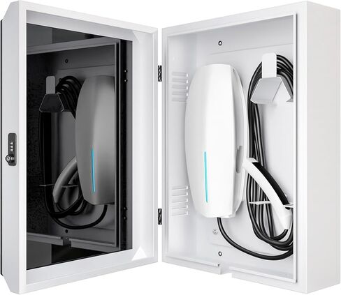 Tesla Wall Charger Cover, Outdoor EV Charger Enclosure Universal Fit for All Electric Vehicle Chargers, Large Capacity Weatherproof Wall-Mounted Charger Box in Saudi Arabia