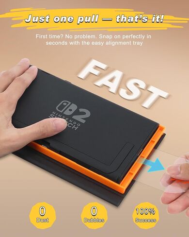 واقي شاشة OMOTON مكون من قطعتين لجهاز Nintendo Switch 2 [ترقية 2025] مع صينية محاذاة سهلة التركيب، وإكسسوارات صلابة 9H، خالية من الفقاعات، فائقة الوضوح ومضادة للخدش، حافظة وصديقة للإرساء in Saudi Arabia