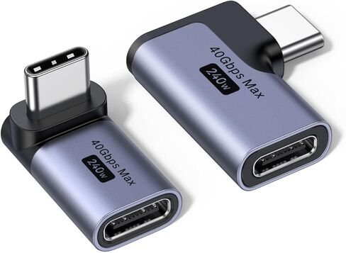 UGREEN 40Gbps Right Angle USB C Adapter Combo, 2-Pack 90 Degree USB-C Adapter Compatible with MacBook Pro/Air, Steam Deck, Switch, ROG Ally, Thunderbolt 4, iPhone 16/17, iPad in Saudi Arabia
