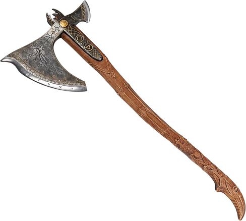 نسخة طبق الأصل معدنية من AncientSmithy Kratos Leviathan Ax مع رونية متوهجة في الظلام، فأس كراتو حقيقي مع شفرة فولاذية صلبة عالية الكربون in Kuwait