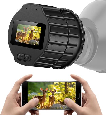 عدسة كاميرا تلسكوب WiFi: عدسة إلكترونية سعة 64 جيجابايت، شاشة 1.5 بوصة، تسجيل 1080P FHD، ملحقات مجهر التلسكوب، كاميرا كوكبية 28 مم - 50 مم للتصوير الفلكي، مشاهدة الطيور، المشي لمسافات طويلة in Kuwait