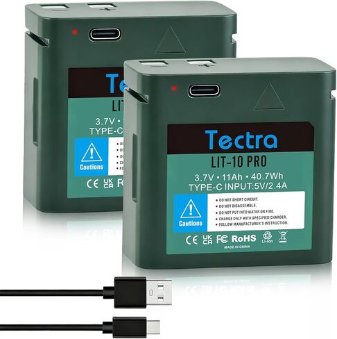 بطارية ليثيوم Tectra 11000 مللي أمبير LIT-10 قابلة لإعادة الشحن متوافقة مع كاميرات Spypoint Link-Micro وCell-Link 10 وLM2 وLink-Micro-S-LTE الخلوية in Kuwait
