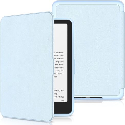 New Kindle Paperwhite 2024 Case 7" (12th Gen) & Kindle Colorsoft Signature Edition Case, Sanyetral Slim PU Leather Cover with Soft TPU Back and Auto Sleep/Wake, Not for Remarkable Kobo -Light Blue in Saudi Arabia