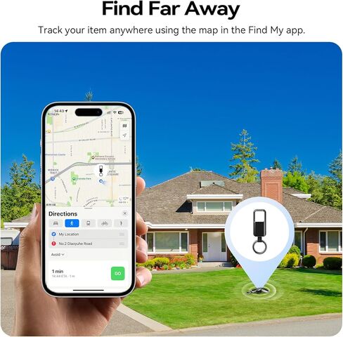 جهاز تتبع سلسلة المفاتيح للرجال، يعمل مع Apple Find My، سلسلة مفاتيح شديدة التحمل مع منبه 120 ديسيبل وفتاحة زجاجات، IP67 مقاوم للماء وقابل لإعادة الشحن، أسود in Saudi Arabia