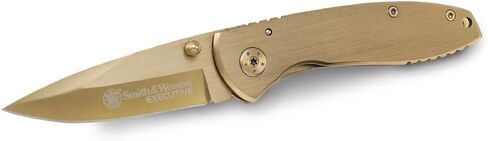 Smith & Wesson Executive CK110GL 6.8 بوصة سكين عالي الكربون SS قابل للطي مع شفرة نقطة إسقاط 2.8 بوصة ومقبض ألومنيوم للأماكن الخارجية والتكتيكية والبقاء وEDC in Kuwait