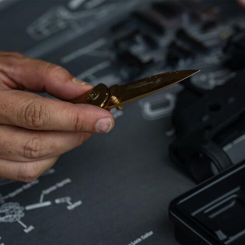 Smith & Wesson Executive CK110GL 6.8 بوصة سكين عالي الكربون SS قابل للطي مع شفرة نقطة إسقاط 2.8 بوصة ومقبض ألومنيوم للأماكن الخارجية والتكتيكية والبقاء وEDC in Kuwait