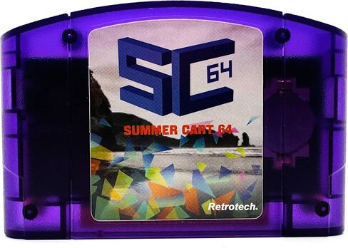 خرطوشة ألعاب متعددة Retrotech Summer Cart 64 لوحدة تحكم ألعاب الفيديو N64 - أرجواني شفاف in Saudi Arabia