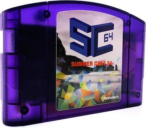 خرطوشة ألعاب متعددة Retrotech Summer Cart 64 لوحدة تحكم ألعاب الفيديو N64 - أرجواني شفاف in Saudi Arabia