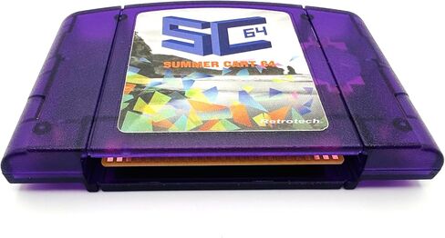 خرطوشة ألعاب متعددة Retrotech Summer Cart 64 لوحدة تحكم ألعاب الفيديو N64 - أرجواني شفاف in Saudi Arabia