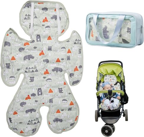 وسادة تبريد جل لمقعد السيارة، مزدوجة الجوانب وقابلة للتنفس وبطانة مقعد ثلج قابلة للتنفس لعربة الأطفال وكرسي الطفل ومقعد السيارة الآمن للأطفال وأسرة الأطفال والأسرّة (الغابة) in Kuwait