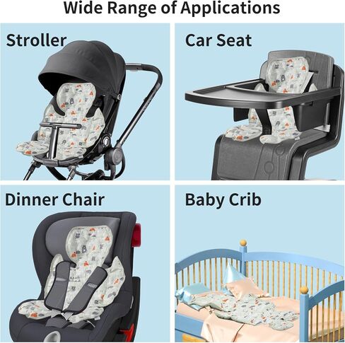 وسادة تبريد جل لمقعد السيارة، مزدوجة الجوانب وقابلة للتنفس وبطانة مقعد ثلج قابلة للتنفس لعربة الأطفال وكرسي الطفل ومقعد السيارة الآمن للأطفال وأسرة الأطفال والأسرّة (الغابة) in Kuwait