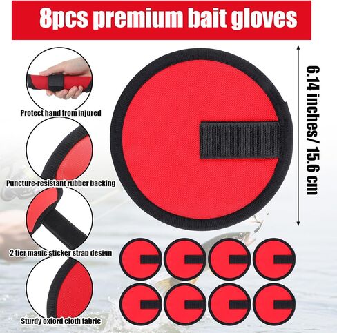 8PCS Fishing Hook Covers 6.1 Inch Lure Wrap Bait Gloves Covers Fish Lure Cover Storage Protectors Pole Sleeve Guard Tackle Wraps to Keep Fishermen Fishing Safe for Fish Rod in Saudi Arabia