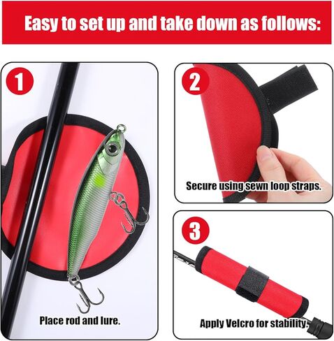 8PCS Fishing Hook Covers 6.1 Inch Lure Wrap Bait Gloves Covers Fish Lure Cover Storage Protectors Pole Sleeve Guard Tackle Wraps to Keep Fishermen Fishing Safe for Fish Rod in Saudi Arabia
