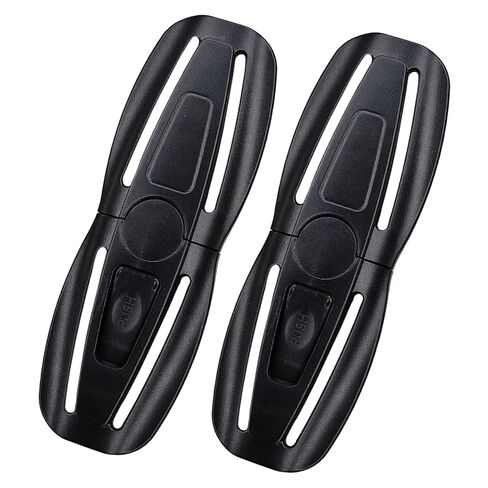2 Pack Universal Child Seat Chest Harness Buckle,Seat Safety Belt Buckle Lock Stroller Chest Replacement for Kids Trend,Adjustable Guard(Black) in Kuwait