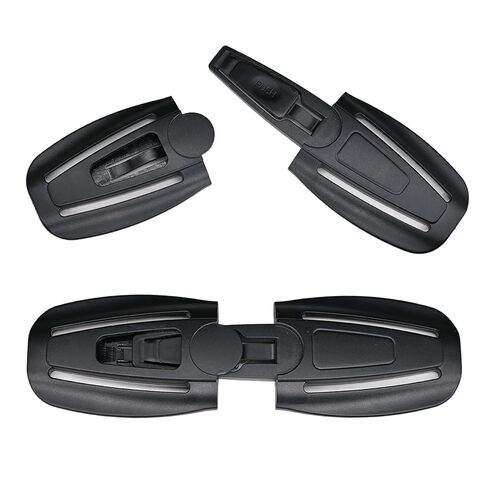 2 Pack Universal Child Seat Chest Harness Buckle,Seat Safety Belt Buckle Lock Stroller Chest Replacement for Kids Trend,Adjustable Guard(Black) in Kuwait