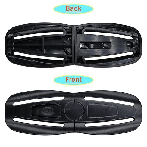 2 Pack Universal Child Seat Chest Harness Buckle,Seat Safety Belt Buckle Lock Stroller Chest Replacement for Kids Trend,Adjustable Guard(Black) in Kuwait