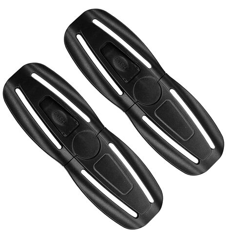 2 Pack Universal Seat Chest Harness Seat Safety Belt Buckle Lock Stroller Chest Replacement for Baby and Kids Trend (Black) in Saudi Arabia