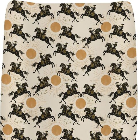 Vintage Western Cowboy Baby Changing Pad Covers for Boy Girl Western Cowboy Horse Cactus Sun Moon Fitted Change Table Pad Covers Mats Wild West Desert Soft Diaper Changing Table Pad Sheets 32''×16'' in Saudi Arabia