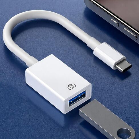 Lightning to USB Adapter, Male to USB A Female OTG Cable Adapter, Compatible with Laptops, Tablets, Phones, Flash Drive, MIDI Keyboard, Mouse in Saudi Arabia
