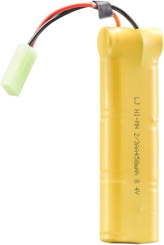 بطارية لانسر التكتيكية الادسنس 8.4 فولت NiMH 450 مللي أمبير في الساعة لبئر D98 M1A1 WWW2 SMG AEG مسدس Airsoft in Kuwait
