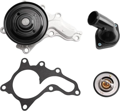 مجموعة ترموستات مضخة المياه متوافقة مع HS250H & Corolla & Highlander & Matrix & RAV4 & Solara 2.4L L4 Engnie & 2002-2009 Camry 2.4L L4 & 2007-2011 Camry 2.4 L4 محرك الغاز الكهربائي، استبدال # AW9414 in Kuwait