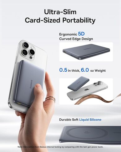 Baseus 4G WiFi Hotspot Power Bank & Qi2 معتمد 0.5 بوصة فائق النحافة 15W 10K باور بانك لاسلكي in Saudi Arabia