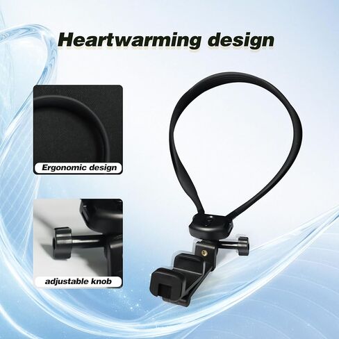 4-in-1 Clamping Neck&Chest Phone Mount–Hands-Free POV Vlog Video Holder for Recording&Streaming,Wearable Camera Stand for Indoor/Outdoor Content Creation,Compatible with iPhone/Android Phones in Saudi Arabia