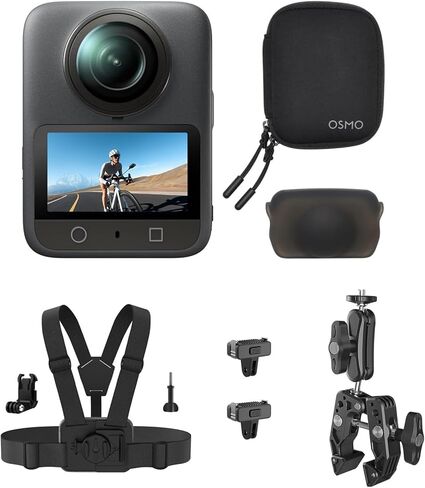 مجموعة Osmo 360 الأساسية، كاميرا 360 درجة مع تصوير 360 درجة 1 بوصة، فيديو أصلي 8K 360 درجة، 4K/120 إطارًا في الثانية و170 درجة فيديو معزز، مجموعة عصا سيلفي غير مرئية بطول 1.2 متر، عمر بطارية ممتد مع بطاريتين in Kuwait