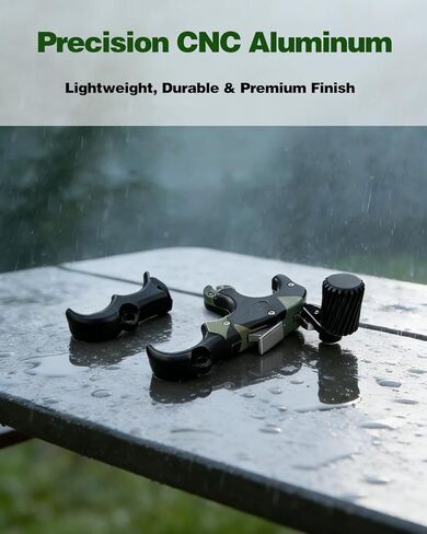 إطلاق الإبهام الاحترافي من NOVASPARK - وحدات 3 و4 أصابع قابلة للتبديل | آلية الضغط على القفل | إصدار إبهام من الألومنيوم باستخدام الحاسب الآلي مع حبل مضاد للخسارة | الزناد الواضح للقوس المركب in Kuwait