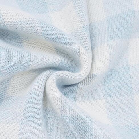 Avibae Knit Baby Sweater, Cotton Thermal Clothes for Newborn Infant, Baby Boys and Girls Plaid Romper in Saudi Arabia