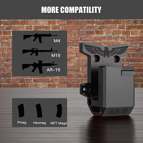 Witto 2-Pack AR15 Wall Mount for 223/5.56 Rifle+Magazine، AR Rifle Wall Rack Runner Mount Display مع مادة PA قوية وصلبة، سطح بلوري، حامل AR للجدار، يتحمل 300 رطل من التوتر in Kuwait