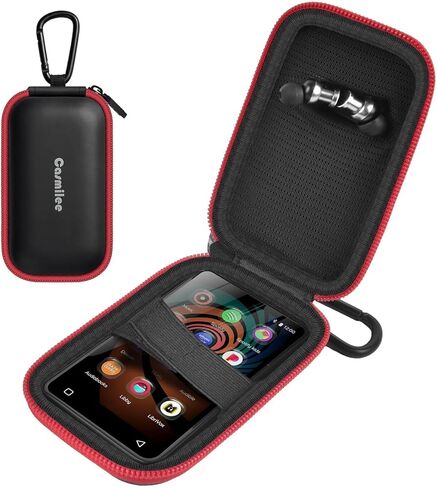 حافظة مشغل MP3 MP4 لـ Innioasis/لـ AGPTEK/لسوني Walkman - حافظة مشغل MP3 للأطفال مع مشبك، تخزين واقي شاشة بلوتوث 4 بوصة بدون سحاب لسماعات الأذن، كابل USB وملحقاته - أسود in Saudi Arabia