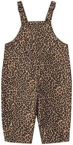 12Months-6Years Baby Girls Boys Leopard Overalls Toddler Print Bib Pants Kids Jeans Jumpsuit in Saudi Arabia