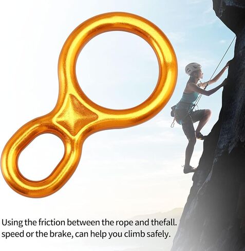35KN جهاز الهبوط من قمم الجبال على شكل 8 حبل حلقي من قمم الجبال، جهاز أمان من سبائك المغنيسيوم والألومنيوم مع أذن منحنية، معدات الهبوط من قمم الجبال للأماكن الخارجية والتسلق والأرجوحة in Kuwait
