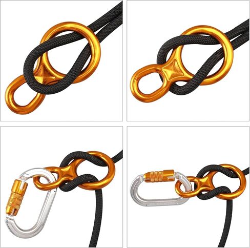 35KN جهاز الهبوط من قمم الجبال على شكل 8 حبل حلقي من قمم الجبال، جهاز أمان من سبائك المغنيسيوم والألومنيوم مع أذن منحنية، معدات الهبوط من قمم الجبال للأماكن الخارجية والتسلق والأرجوحة in Kuwait