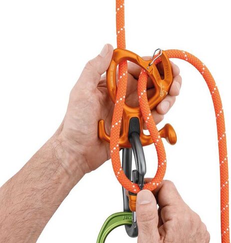 PETZL PIRANA Guide Adjustable Friction Descender for Canyoning (Orange) in Saudi Arabia