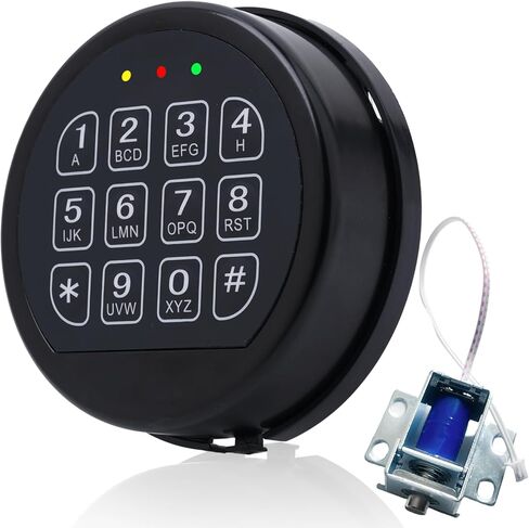 Gun Safe Lock Replacement with Solenoid Lock Black Keypad Electronic Lock for Home and Business Safe Box in Kuwait