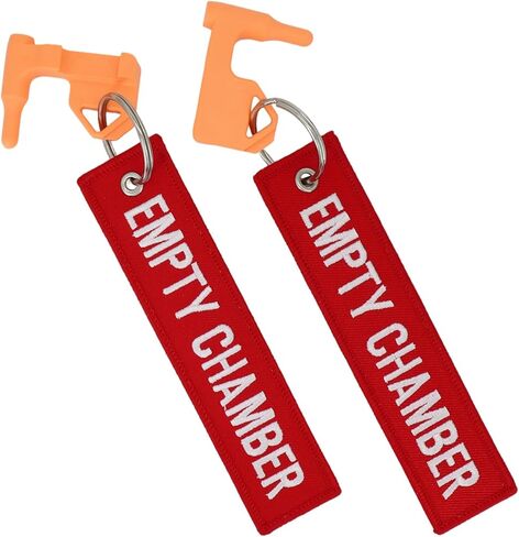 2Pack Chamber Safety Flag Fits Rifle Handguns Shotgun Pistol, Universal Compatibility Keychain Empty Chamber Tags in Saudi Arabia