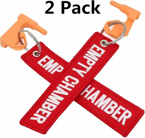 2Pack Chamber Safety Flag Fits Rifle Handguns Shotgun Pistol, Universal Compatibility Keychain Empty Chamber Tags in Saudi Arabia