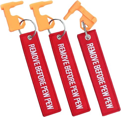 3Pack Chamber Safety Flag Fits Rifle Shotgun Pistol, Embroidery Tags Remove Before PEW PEW - Universal Compatibility in Saudi Arabia