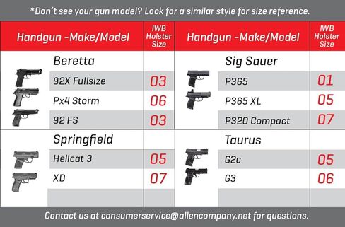 شركة Allen - حافظة فلاش، حزام IWB داخلي 1.5 بوصة، مع مشبك، سهل الإخفاء، اليد اليمنى (مقاس 00-08) - أسود in Kuwait