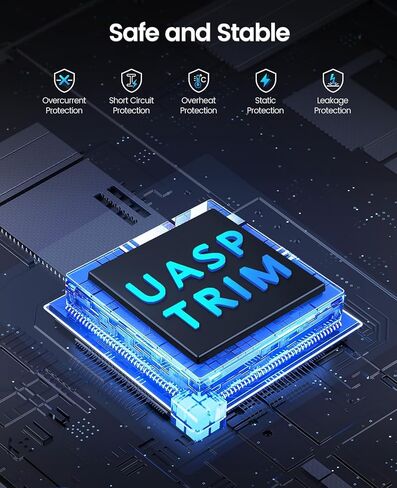 محطة إرساء محرك الأقراص الصلبة ORICO USB 3.2 Gen 1 إلى SATA حاوية محرك الأقراص الصلبة المزدوجة لـ 2.5 و3.5 بوصة SSD HDD حتى 40 تيرابايت مع مصدر طاقة 12 فولت، خالية من الأدوات ودعم UASP (DD28C3) in Kuwait