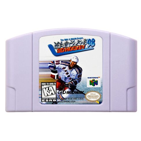 INSTR N64 games Cartridge Wayne Gretzky's 3D Hockey '98 NTSC Version Retro Games reconstructed (Renewed) in Kuwait