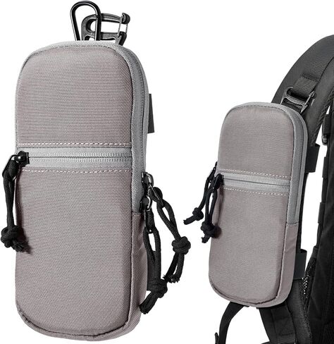حقيبة هاتف خلوي من Molle لحقيبة الظهر - حزام تكتيكي مقاوم للماء لحزام الهاتف Edc Tech حامل الحقيبة لهاتف iphone 17 Pro Max Hikers Outdoor، أسود in Saudi Arabia