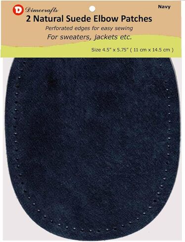 -2 Sew-on Large Natural Suede Leather Elbow Patches Size 4.5 in x 5.75 in w/Perforated Edges for Easy Sewing LSW - (Sand) in Saudi Arabia