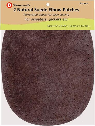 -2 Sew-on Large Natural Suede Leather Elbow Patches Size 4.5 in x 5.75 in w/Perforated Edges for Easy Sewing LSW - (Sand) in Saudi Arabia