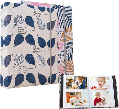 2PC Photo Album 4x6 200 Photos Linen Cover Picture Photo Book for Family Weddin （blue and pink） in Saudi Arabia