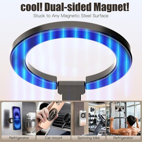 Magnetic Phone Ring for MagSafe Grip [Dual-Sided Magnetic] [Super Magnet] [Magnet Phone Stand Grip Compatible with Car Mounts] Mag Safe Accessory for iPhone 17/16/15/14/13 Pro Max Plus, Grey in Saudi Arabia
