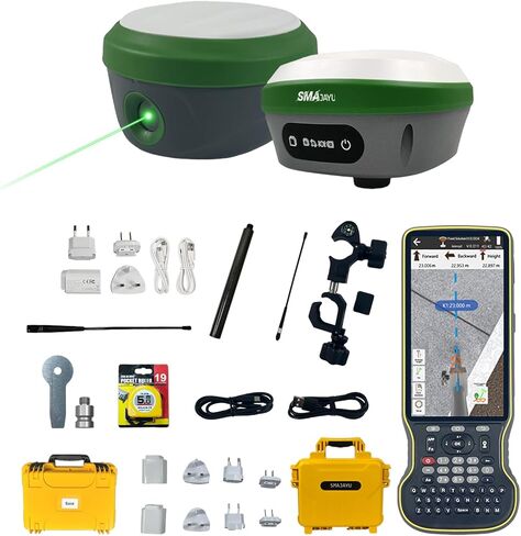 نظام المسح بالليزر SMA28H RTK GNSS | دقة 2 سم | الكاميرات المزدوجة نطاق الليزر غير المتصل (30 مترًا كحد أقصى)، مراقبة المشهد الحقيقي AR، 120 درجة IMU، 15 كم UHF، 4G/WiFi، PPP/PPK/RTK/CORS متوافق (جهاز الاستقبال فقط) in Kuwait