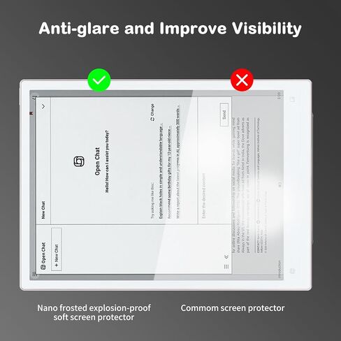 واقي شاشة مضاد للوهج لجهاز iflytek AINOTE 2 مقاس 10.65 بوصة (إصدار 2025) مضاد لبصمات الأصابع، مقاوم للخدش، ملمس ورقي، طبقة ناعمة من مادة PET، عبوتان (غير لامع) in Kuwait